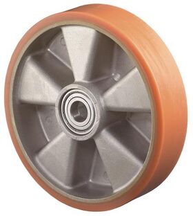 Ersatzrad D.125mm Trgf.450kg Guß-PU Achs-D.20mm Nabenl.60mm BS ROLLEN