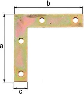 Möbelwinkel L.60x60mm B.10mm STA galv. gelb verz. GAH - VPE: 50