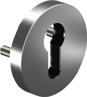 Schlüsselrosette 6612 PZ AL Alu.F1 Schildst.9mm PZ rd.OGRO