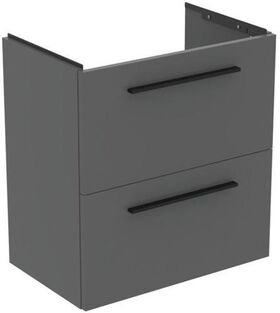 IDS Möbel-WT-Unterschrank i.life S 2 Auszüge 600x375x630mm Quarzgrau matt IDEAL STANDARD