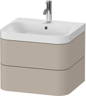 Duravit WTU HAPPY D.2 PLUS 575x490mm m UB e HL taupe seidenmatt