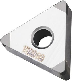 Drehwendeschneidplatte ISO TNGA 160408S01020C:TB310 D. 3,81mm Silber-Schwarz - VPE: 2