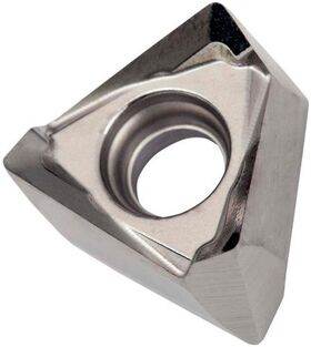 Fräswendeschneidplatte ISO TNGX 100408FR-FA:M0315 D.2,8mm PVD beschichtet Silber - VPE: 10