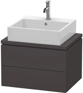 Duravit Konsolenunterschrank L-CUBE 400x620x477mm graphit supermatt