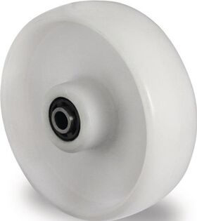 Ersatzrad D.150mm Trgf.300kg PA weiß Achs-D.20mm Nabenl.59mm PROMAT