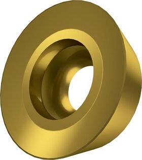 Fräswendeschneidplatte ISO RDGT 1003MOT:M6330 D.3,9mm PVD beschichtet Farbe Gold - VPE: 10