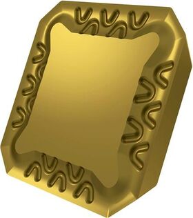 Fräswendeschneidplatte ISO SEER 1203AFEN:M8340 Tiefe 6,5mm PVD beschichtet Gold - VPE: 10