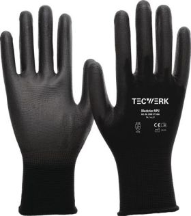 Handschuhe Blackstar NPU Gr.9 (XL) schwarz EN 388 PSA II TECWERK - VPE: 12