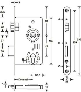 ZT-Einsteckschl.PZW 20/ 55/72/8mm DIN R VA rd Kl 3 Zinkdruckg.SSF