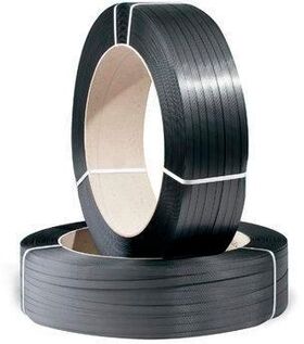 Umreifungsband Bandbreite12,7xStärke0,9mm L.1500m PP schwarz Kern 406mm TRANSPAK
