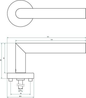 Rosettengrt.0035.195105 VA 304 rd.PZ DIN L/R D/D INTERSTEEL