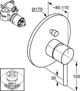 Kludi WF und Brause-Einhandmischer BOZZ UP chr