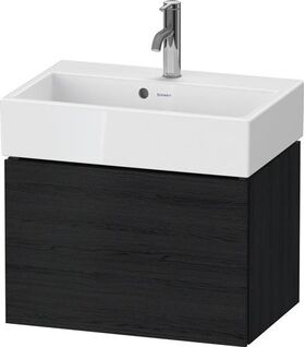 Duravit WTU Compact L-CUBE 394x584x391mm, 1 Auszug eiche schwarz