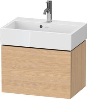Duravit WTU Compact L-CUBE 394x584x391mm, 1 Auszug eiche natur