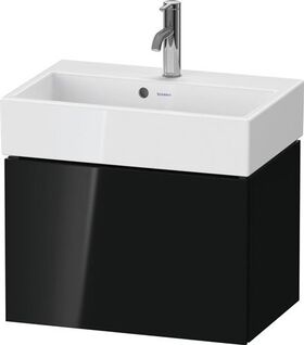 Duravit WTU Compact L-CUBE 394x584x391mm 1 Auszug schwarz hochglanz