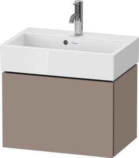 Duravit WTU Compact L-CUBE 394x584x391mm, 1 Auszug basalt matt