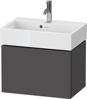 Duravit WTU Compact L-CUBE 394x584x391mm, 1 Auszug graphit matt