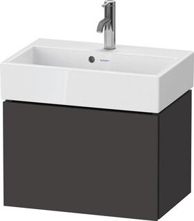 Duravit WTU Compact L-CUBE 394x584x391mm 1 Auszug graphit supermatt