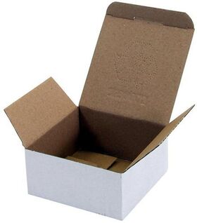 Faltschachtel 1-wellig Automatikboden Maße 118x118x56mm Qualität 1.1E weiß - VPE: 40