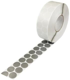 Gewebeklebepunkte Durchmesser30mm 2-reihig PE silbefarben 4000St./Rolle TRANSPAK