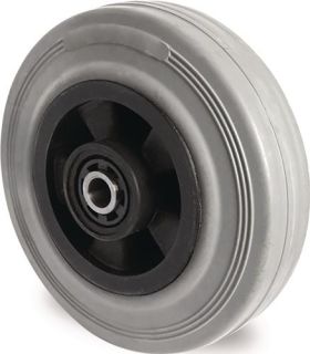 Ersatzrad D.100mm Trgf.75kg VG grau Achs-D.8mm Nabenl.40mm TECWERK