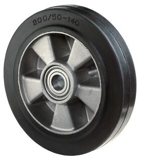 Ersatzrad D.250mm Trgf.550kg Gum.schwarz Achs-D.20mm Nabenl.60mm BS ROLLEN