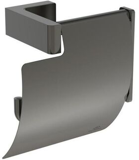 IDS Papierrollenhalter CONCA eckig, mit Deckel magnetic grey IDEAL STANDARD