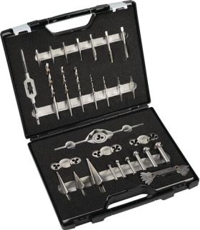 Metallbearbeitungssatz M3-M12 33-tlg.HSS Ku.-Koffer TECWERK