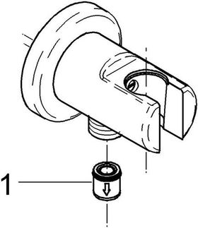 Grohe Wandanschlussbogen RELEXA 1/2" m WBH eigens. geg Rückfließen chr