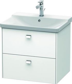 Duravit Waschtischunterbau BRIOSO Griffe chrom 561x620x479mm weiß matt