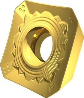 Fräswendeschneidplatte ISO SDET 13T3AFSN-F:M6330 D.4,4mm PVD beschichtet Gold - VPE: 10