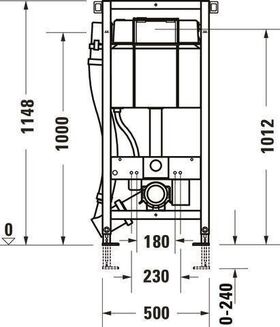 Duravit Wand-WC-Element DURASYSTEM 500x1148mm Geruchsabs. Hyg-spü Trockenba