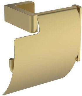 IDS Papierrollenhalter CONCA eckig, mit Deckel brushed gold IDEAL STANDARD