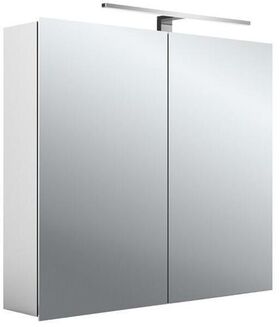 Emco LED-Lichtspiegelschrank MEE Aufputz, 800x746mm, 2-türig Aluminium EMCO