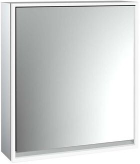 Emco LED-Lichtspiegelschrank LOFT AP 600x733mm 1-tü Ans re alu/spiegel EMCO