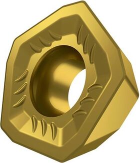 Fräswendeschneidplatte ISO PDMX 0905ZESR-R:M8330 D.5,5mm PVD beschichtet Gold - VPE: 10