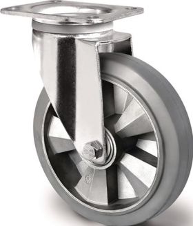 Schwerlastlenkrolle D.250mm Trgf.500kg Lenkrolle Elastikgummi