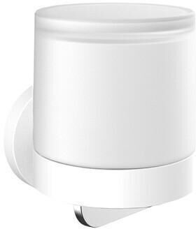 Emco Flüssigseifenspender ROUND Wdmod. Stülpbecher Kr-Gl satiniert weiß EMCO