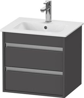 Duravit Waschtischunterbau Ketho Compact 410x500x412mm, 2 Schubkäste graphit ma