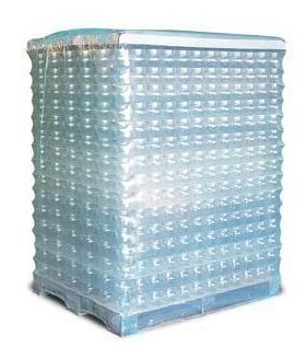 Schrumpfhaube Maße 1250+850x2475mm S.125µ LDPE transparent Seitenfalte TRANSPAK - VPE: 50