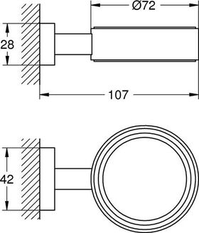 Grohe Halter ESSENTIALS CUBE ha graph gebü