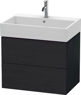 Duravit Waschtischunterbau L-CUBE 544x684x459mm eiche schwarz