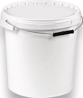 Eimer 15l PP weiß m.Bügelgriff u.Stülpdeckel D.315mm H.290mm