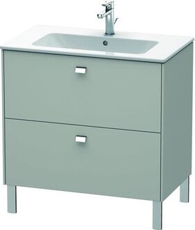 Duravit Waschtischunterbau BRIOSO Griffe chr 683x820x479mm betongrau matt