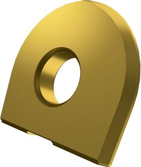 Fräswendeschneidplatte ISO RC 16-F:M8330 Bohrungs-D. 5mm PVD beschichtet Gold - VPE: 10