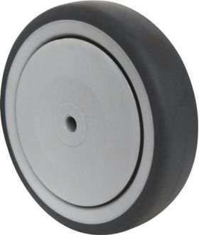 Ersatzrad D.100mm Trgf.100kg Gum.grau Achs-D.8mm Nabenl.36mm TECWERK