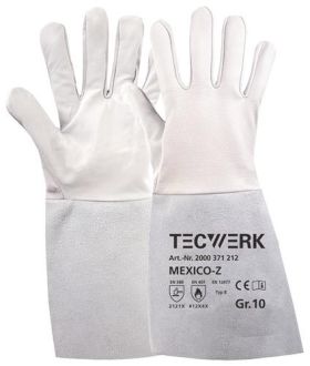 Schweißerhandschuhe Mexico Z Gr.10 grau EN 388/407/12477 10PA TW - VPE: 10