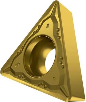 Drehwendeschneidplatte ISO TCMT 16T308E-FM:T8315 D.4,4mm PVD beschichtet Gold - VPE: 10