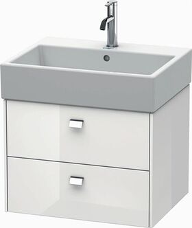 Duravit Waschtischunterbau BRIOSO Griffe chr 442x584x459mm weiß hochglanz