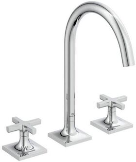 IDS 3-Loch-Waschtischarmatur JOY NEO Kreuzgr o Ablaufgarnitur chrom IDEAL STANDARD